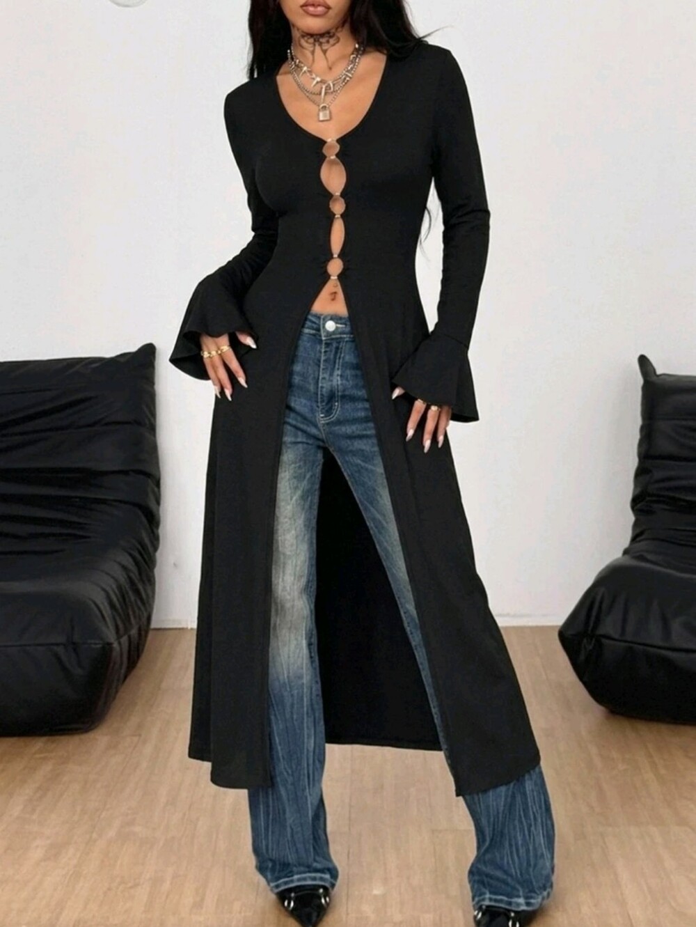 Women Fall/All-Season Streetwear Boho Y2k Sexy Fairycore Daily Wear Rave